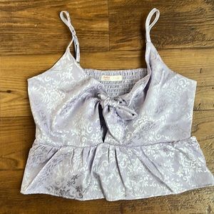 Romwe satin crop top